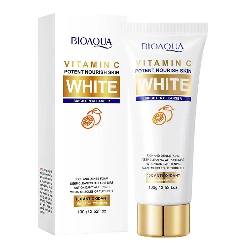 BIOAQUA VITAMIN C FACE WASH – BRIGHTENING & OIL CONTROL CLEANSER 100G